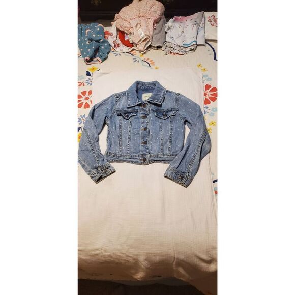 CHEROKEE STONEWASHED GIRLS DENIM CROP JACKET - Picture 1 of 7